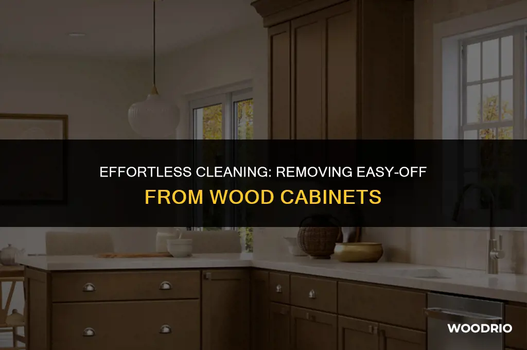 how do you clean easy off on wood cabinets
