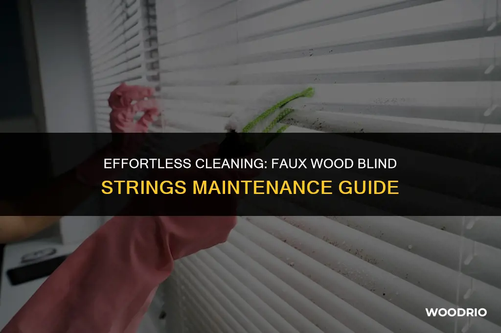 how do you clean faux wood blind strings