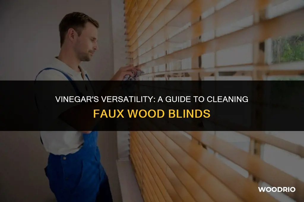 how do you clean faux wood blinds with vinegar