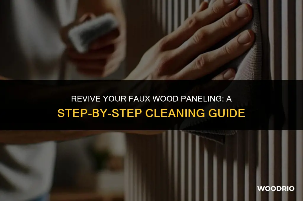 how do you clean faux wood paneling