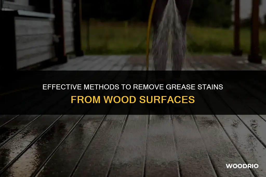 how do you clean grease off of wood