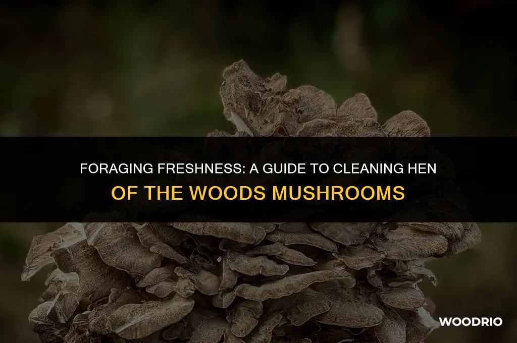 how do you clean hen of the woods