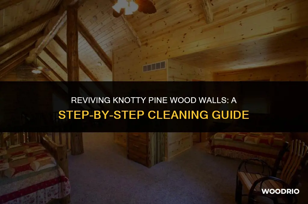 how do you clean knotty pine wood walls
