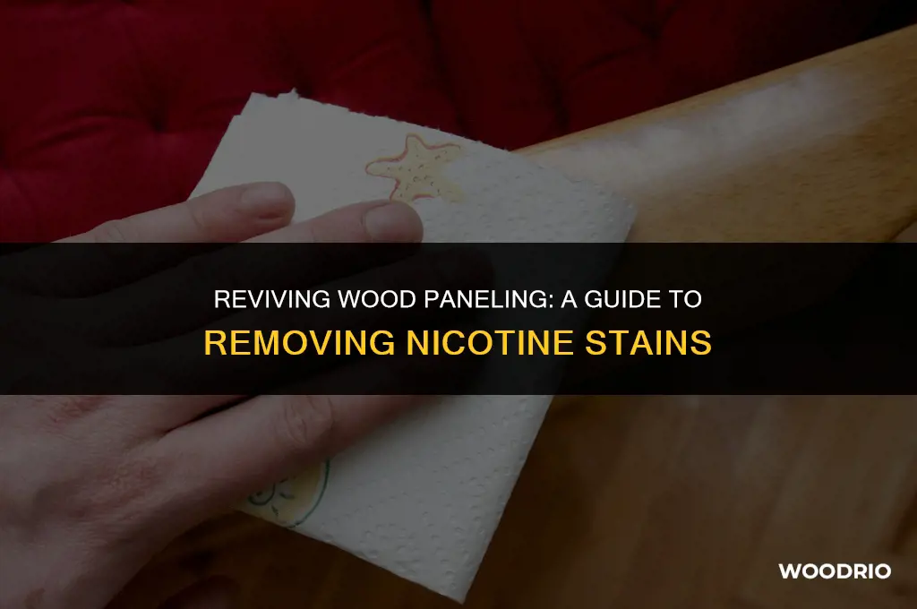 how do you clean nicotine off wood paneling