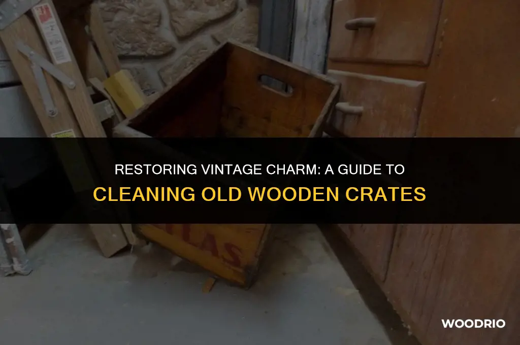 how do you clean old wooden crates