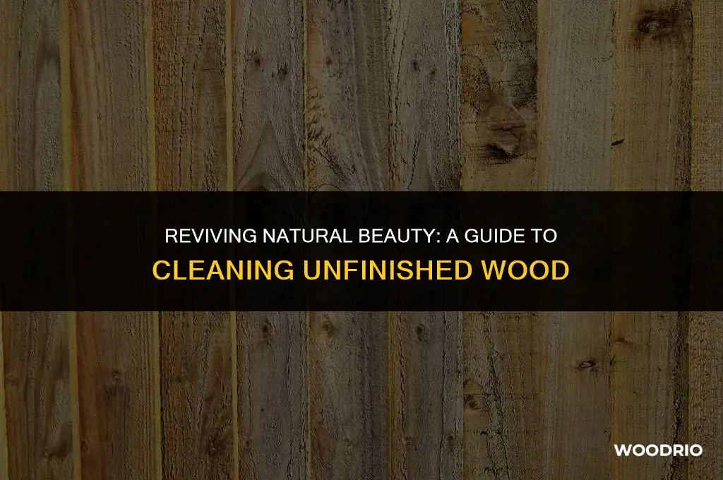 how do you clean unfinished wood