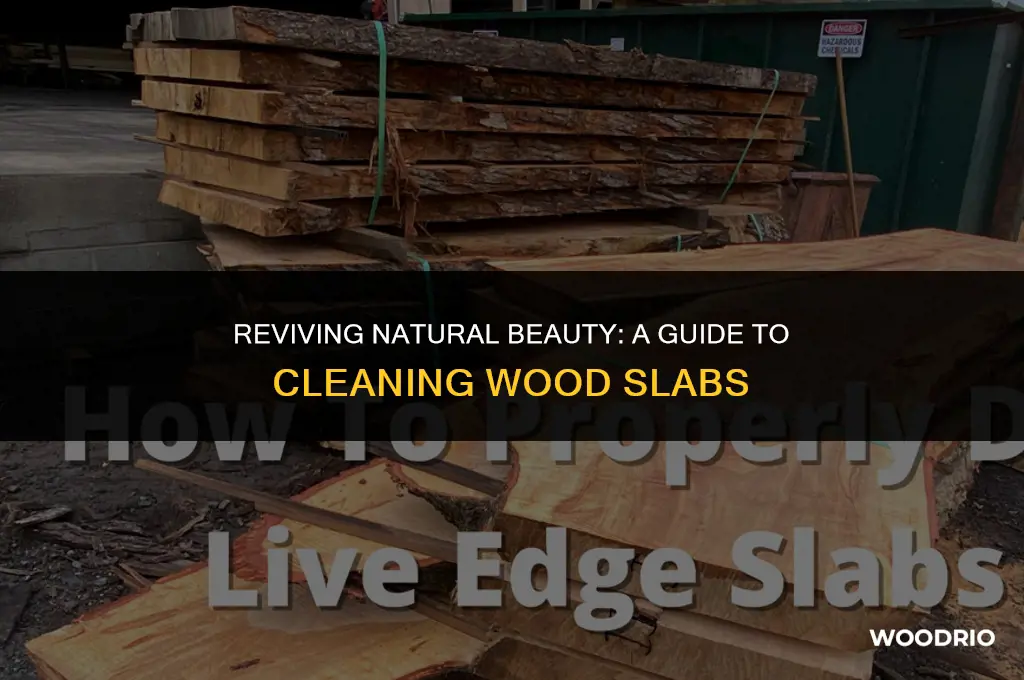 how do you clean wood slabs
