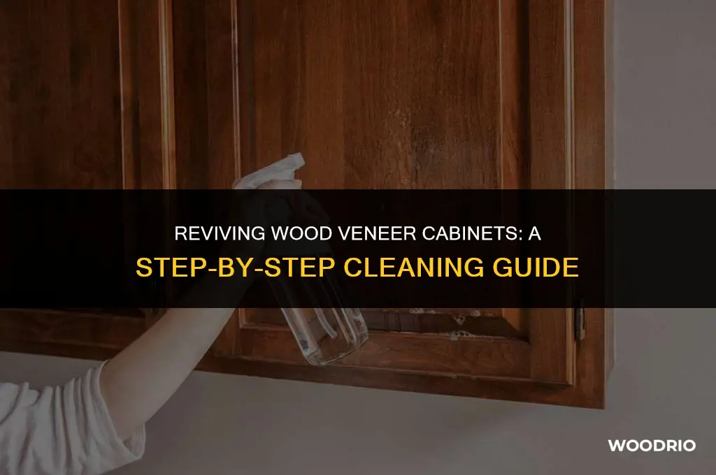how do you clean wood veneer cabinets