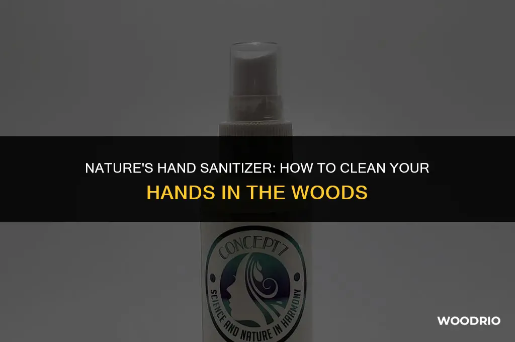 how do you clean your hands in the woods