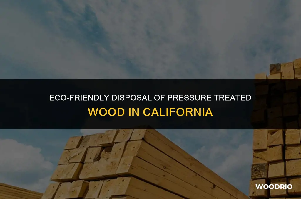 how do you dispose of pressure treated wood in california