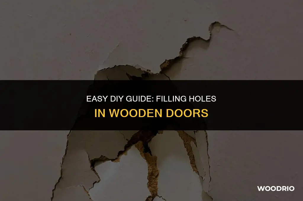 how do you fill holes in a wood door