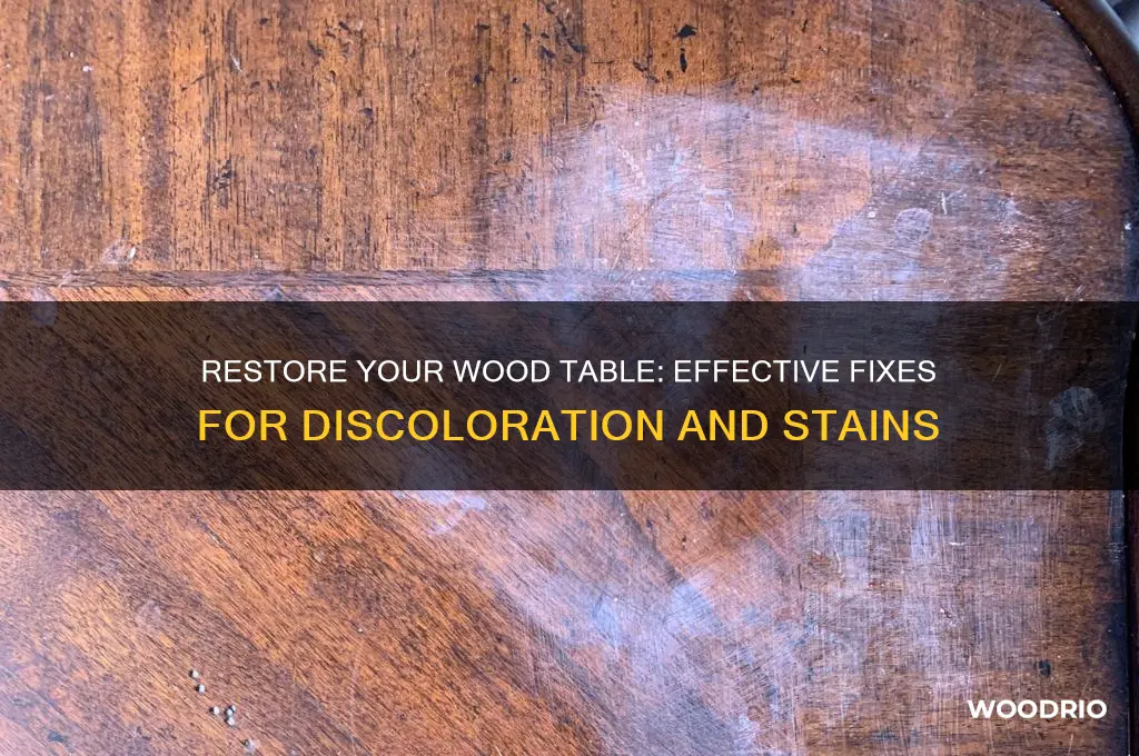 how do you fix discolored on wood table