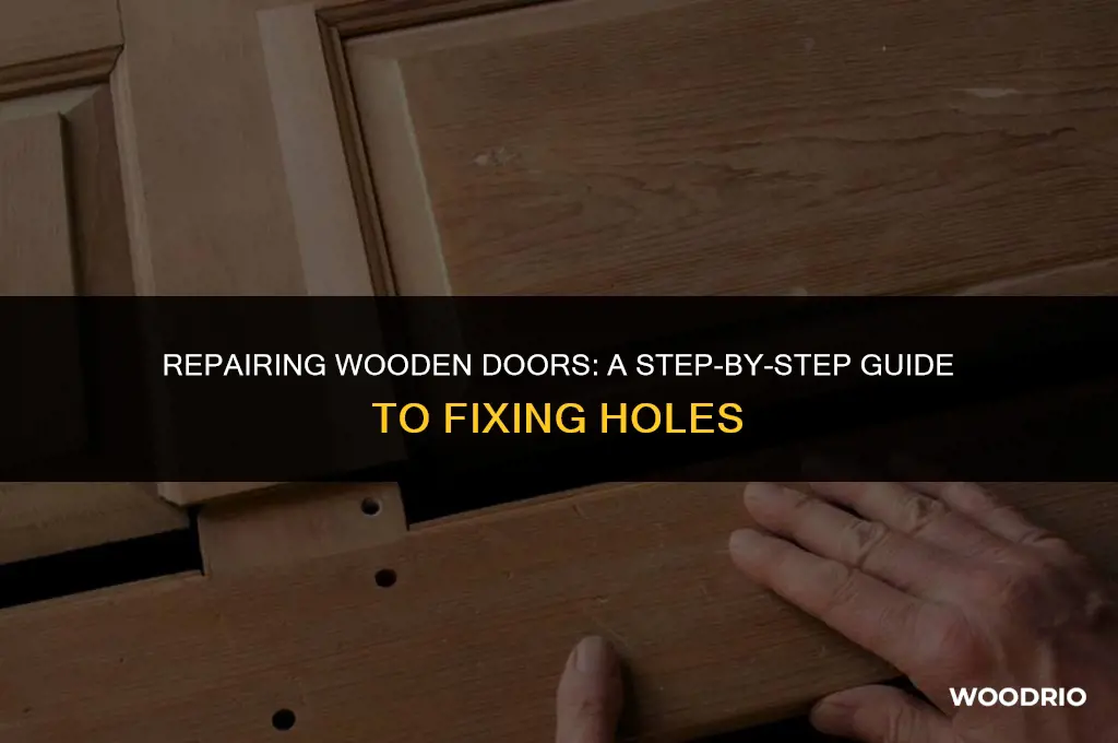 how do you fix holes in wooden doors