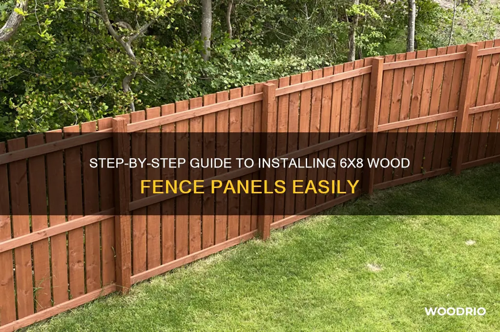 how do you install 6x8 wood fence panels
