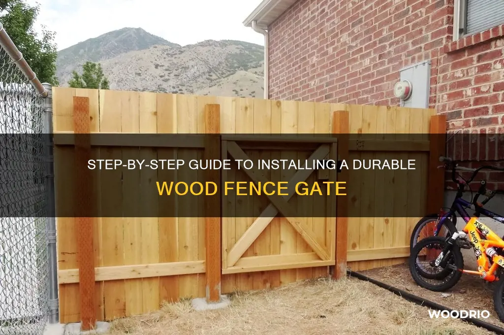 how do you install a wood fence gate