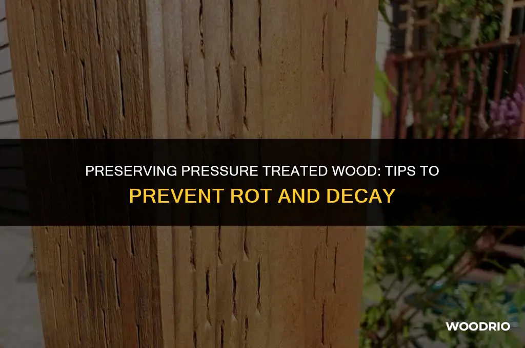 how do you keep pressure treated wood from rotting