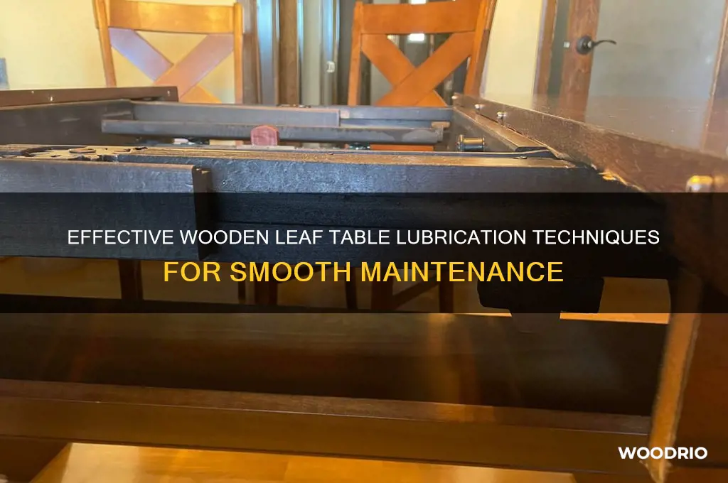 how do you lubricate a wooden leaf table