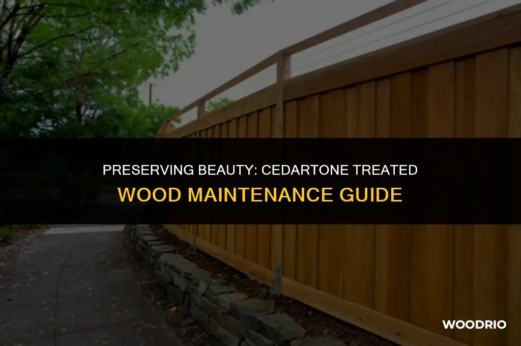 how do you maintailn cedartone treated wood