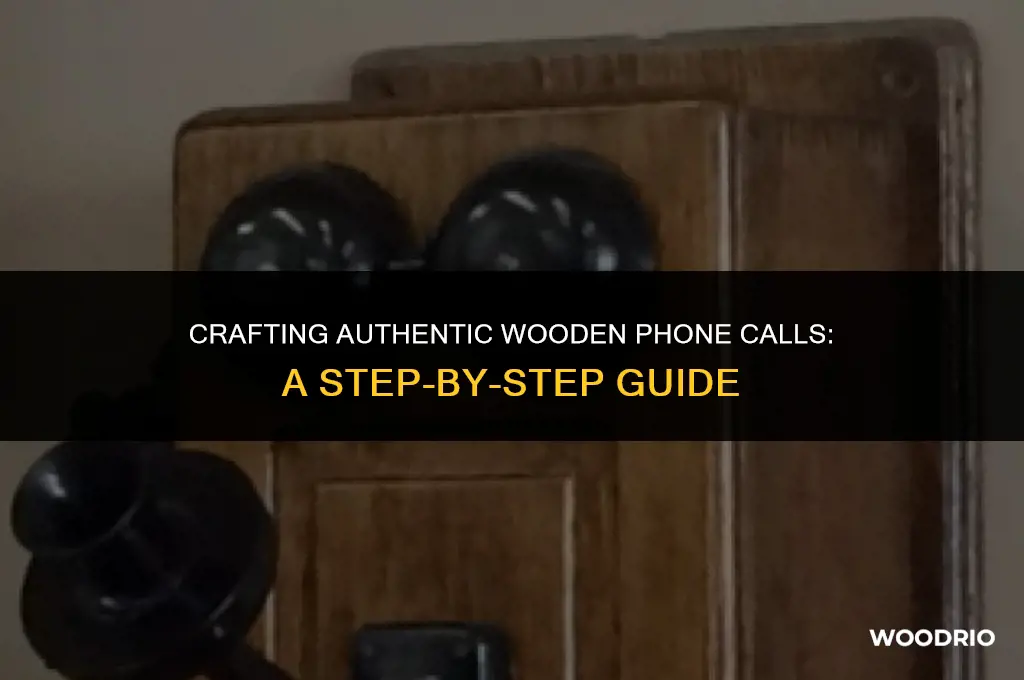 how do you make a phone call like in wooden