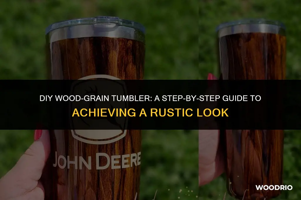 how do you make a tumbler look like wood