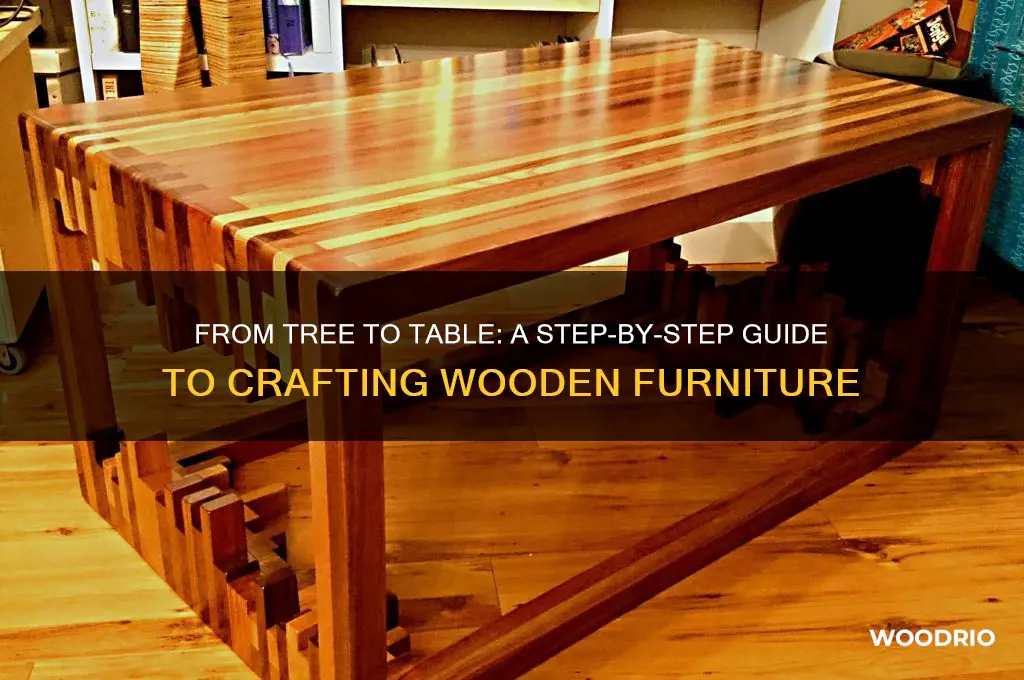how do you make a wooden table from a tree