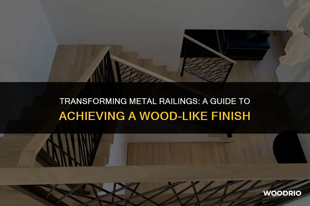 how do you make metal railings look like wood