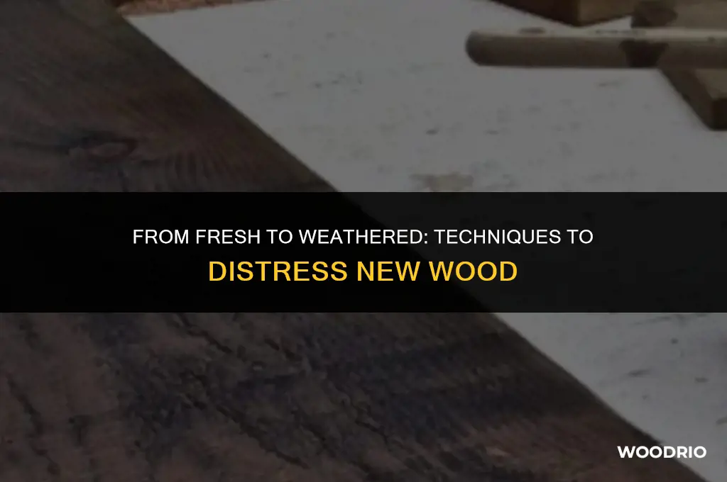 how do you make new wood look like destressed wood