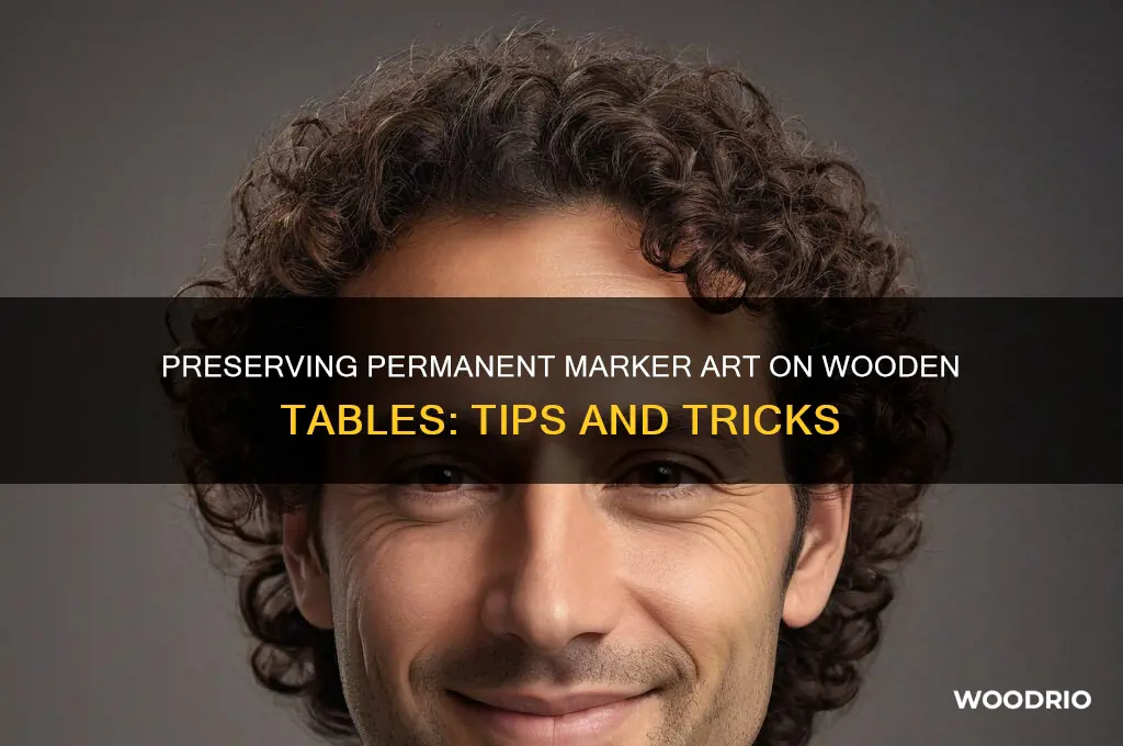 how do you preserve permanent marker on a wooden table