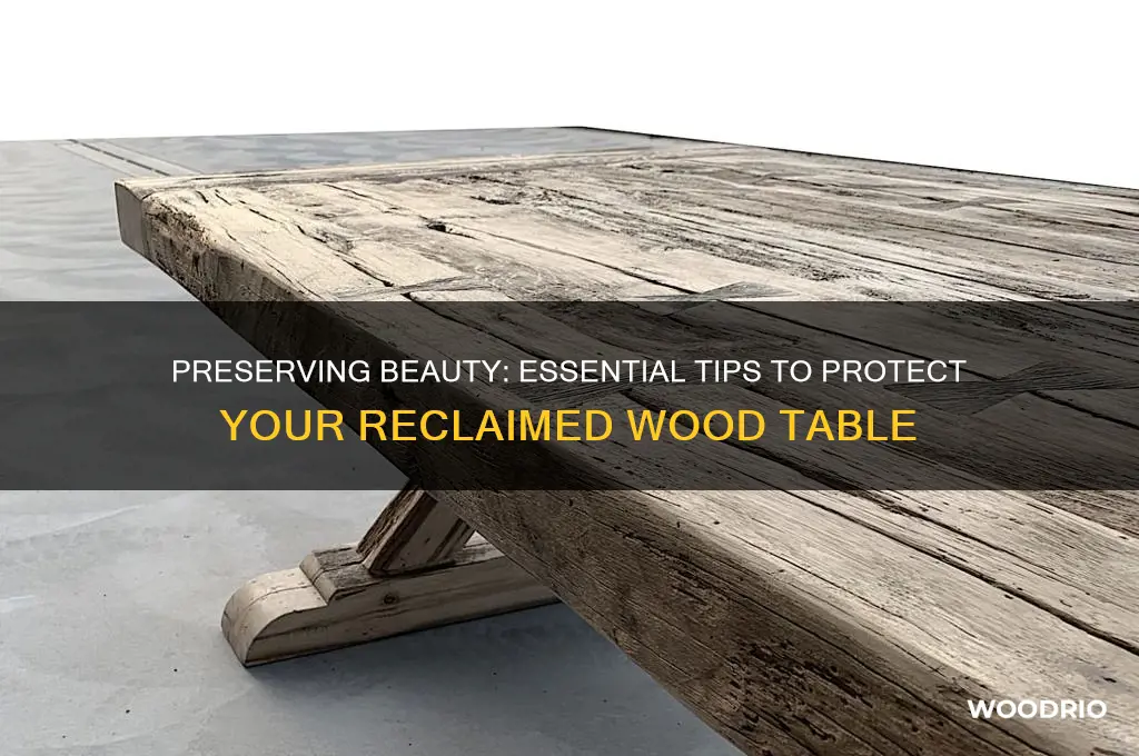 how do you protect a reclaimed wood table