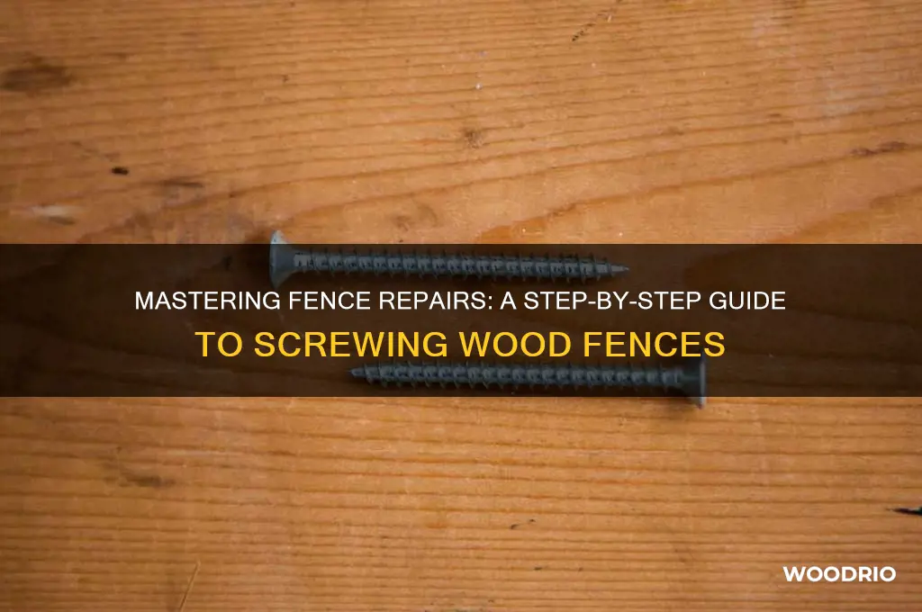 how do you put a screw in a wood fence