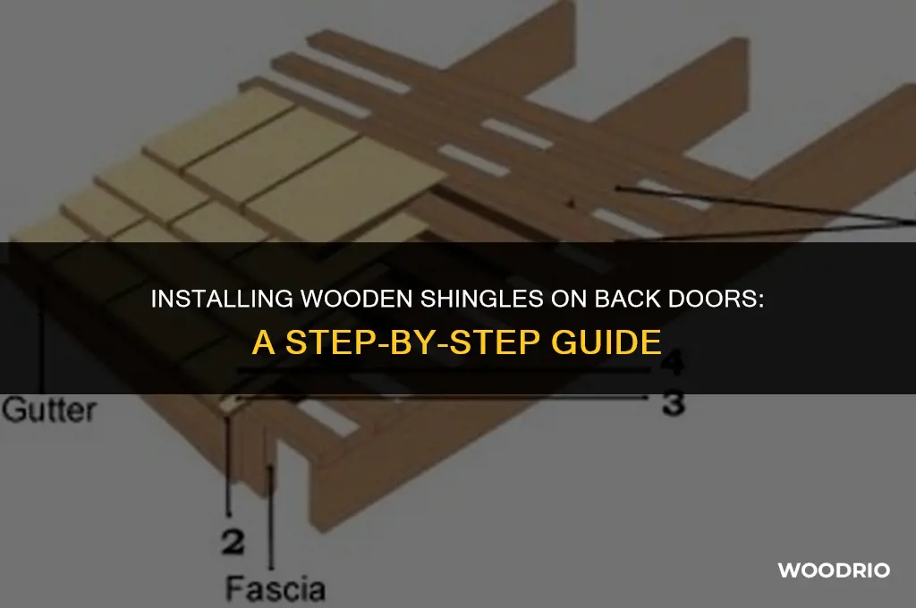 how do you put wooden shingles on back doors