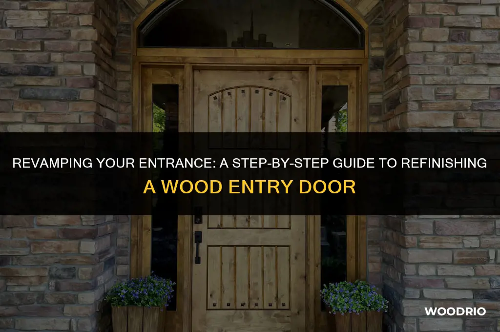 how do you refinish a wood entry door