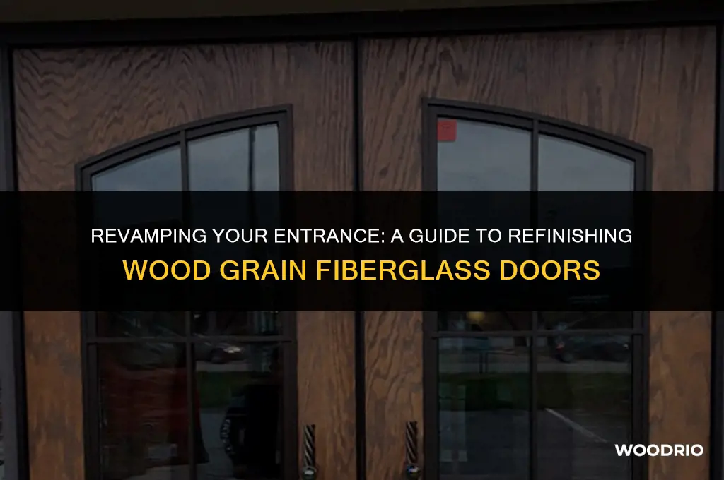 how do you refinish a wood grain fiberglass door