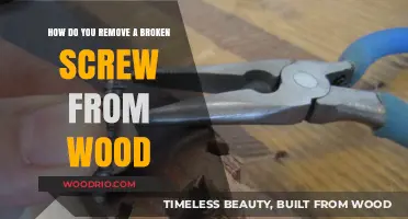 Easy Methods to Remove a Broken Screw from Wood