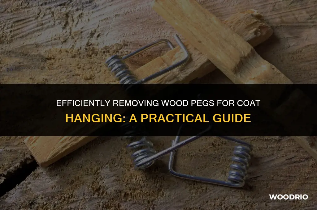 how do you remove a wood peg for hanging coats