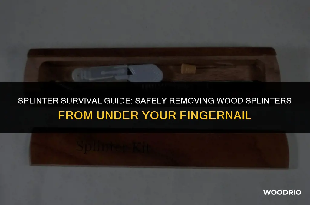 how do you remove a wood splinter under your fingernail