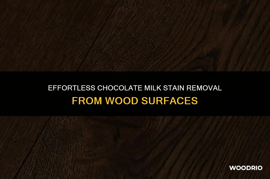how do you remove chocolate milk stains from wood