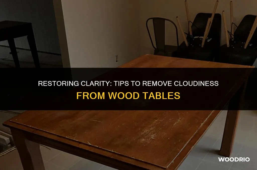 how do you remove cloudiness from a wood table
