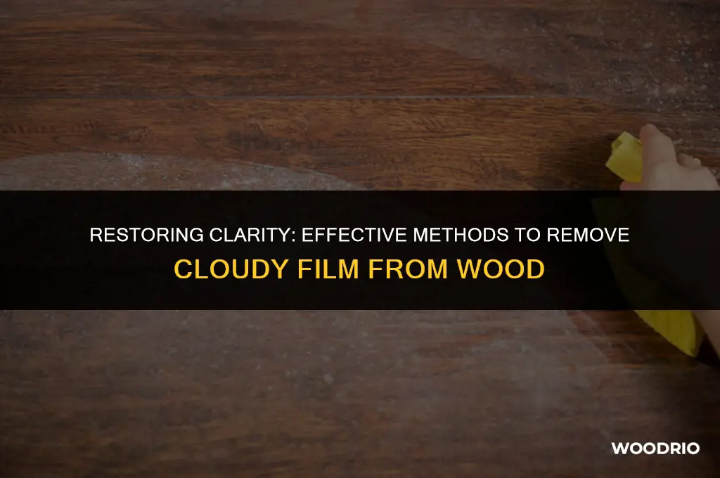 how do you remove cloudy film from wood