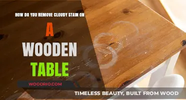 Restoring Clarity: Removing Cloudy Stains from Wooden Tables