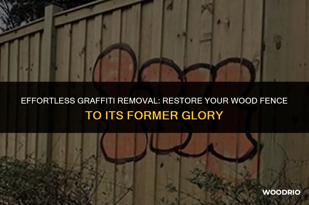 how do you remove graffiti from a wood fence