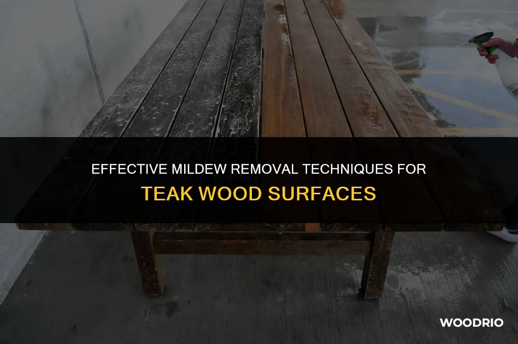 how do you remove mildew from teak wood