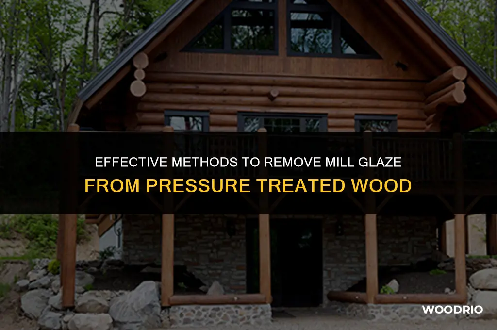 how do you remove mill glaze from pressure treated wood