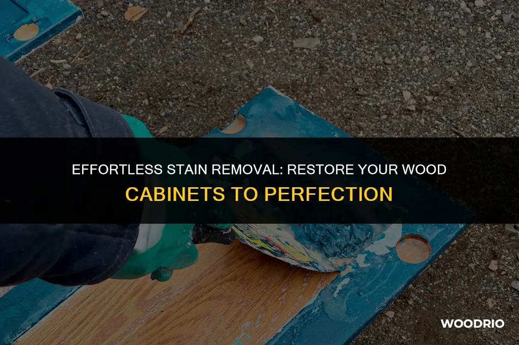 how do you remove stain from wood cabinets
