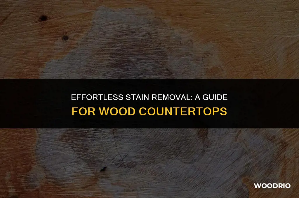 how do you remove stains from wood countertops