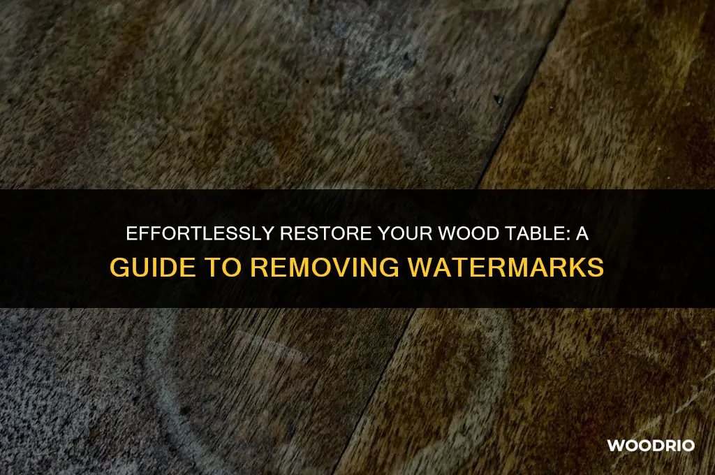 how do you remove water marks from wood table