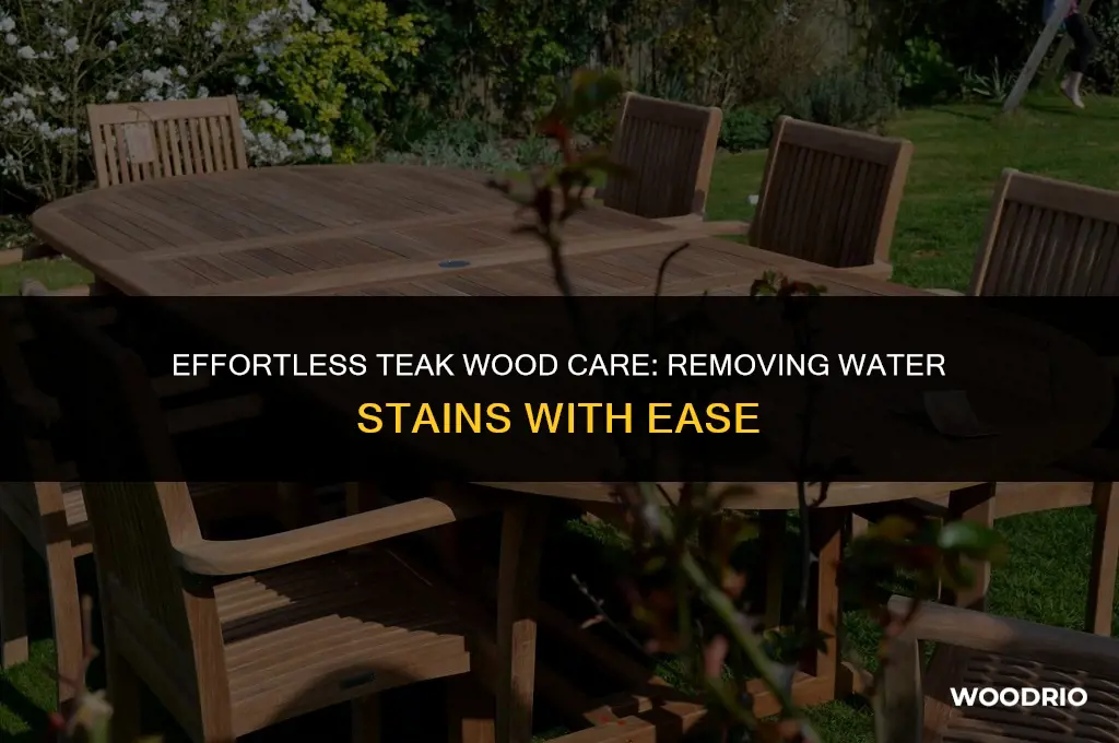 how do you remove water stains from teak wood
