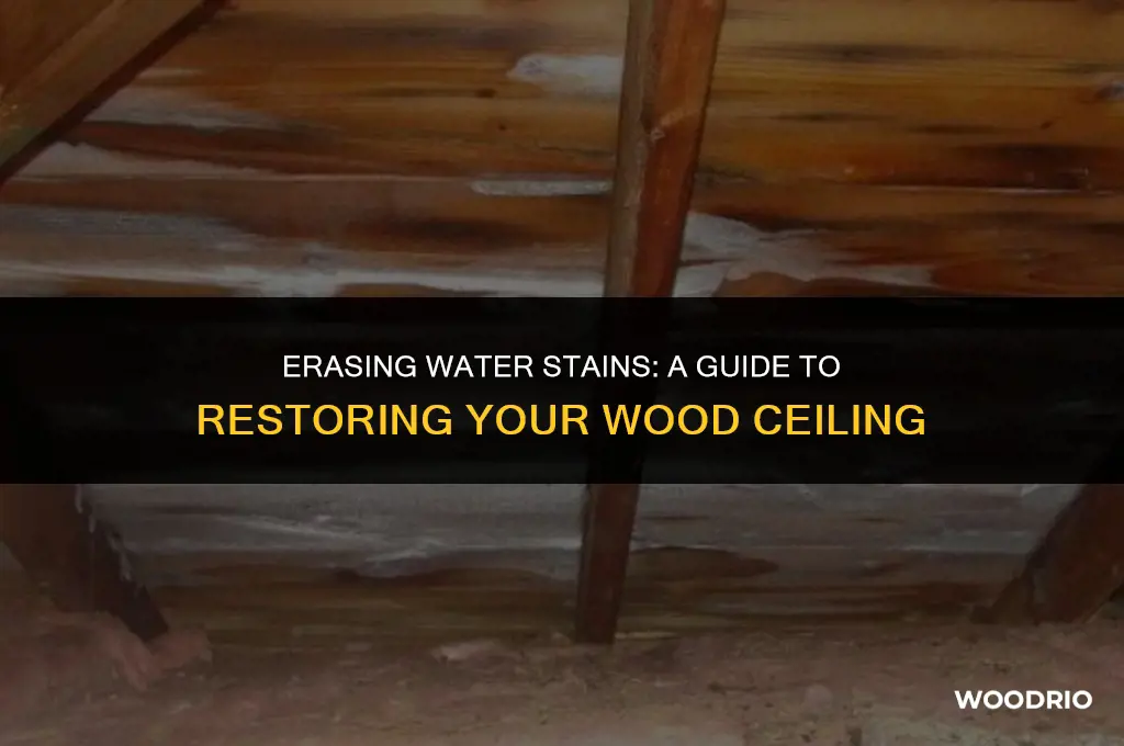 how do you remove water stains from wood ceiling