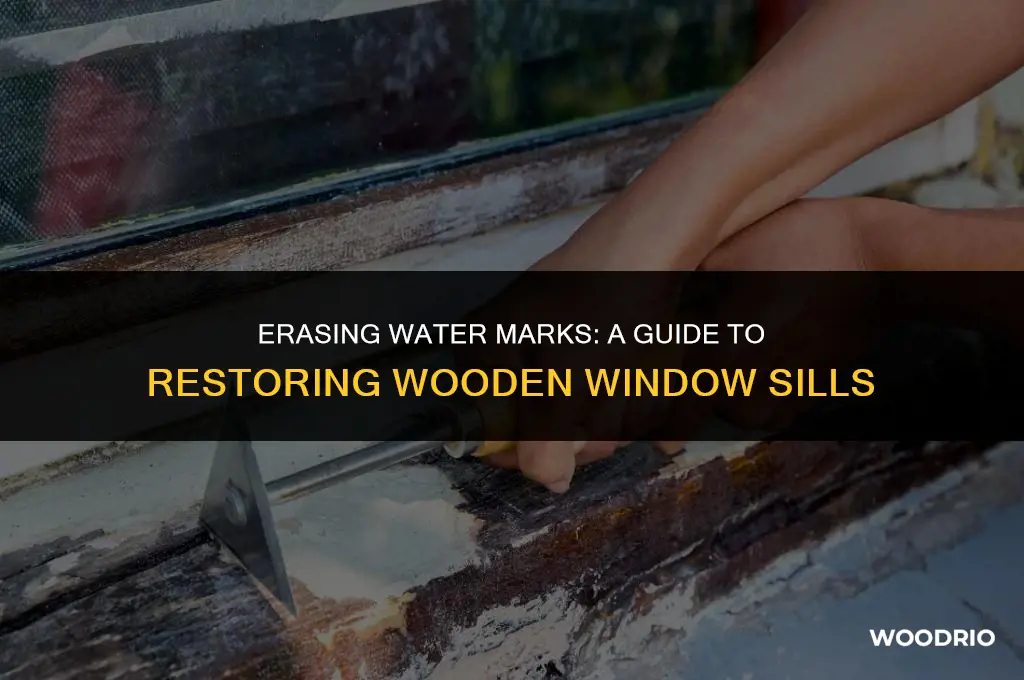 how do you remove water stains from wooden window sills
