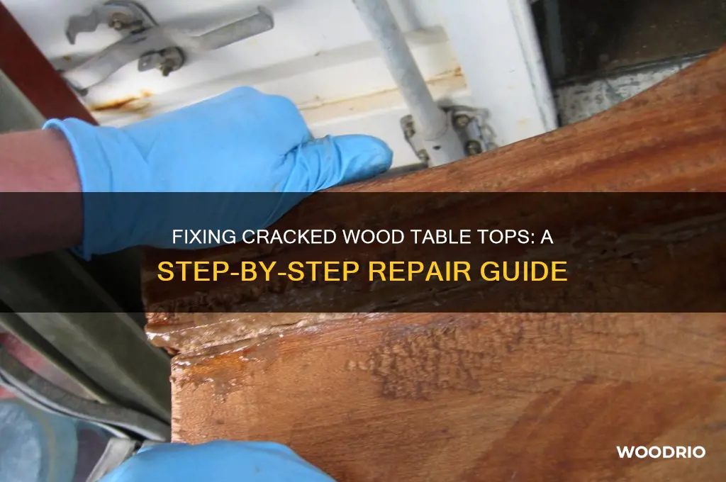 how do you repair a cracked wood table top